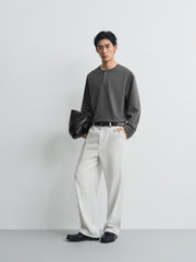 Men's Old Money Style Cotton-Linen Blend Trousers