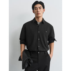 Men's Casual Bark-Textured Shirt