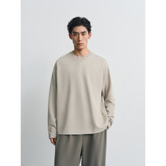 Men's Casual Textured Long-Sleeve T-Shirt
