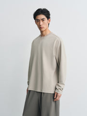 Men's Casual Textured Long-Sleeve T-Shirt