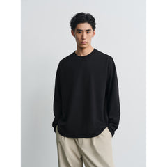 Men's Casual Textured Long-Sleeve T-Shirt