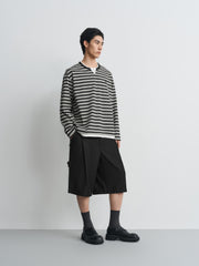 Men's Casual Striped Faux-Layer Long-Sleeve T-Shirt