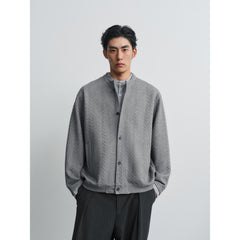 Men's Old Money Style Cable-Knit Jacket