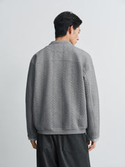 Men's Old Money Style Cable-Knit Jacket