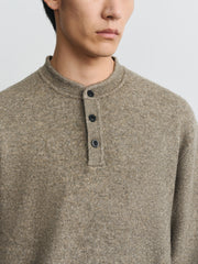 Men's Casual Henley Solid Sweater