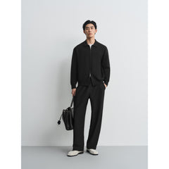Men's Commuter Solid Jacket-Style Cardigan