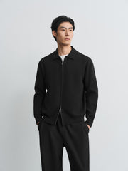 Men's Commuter Solid Jacket-Style Cardigan