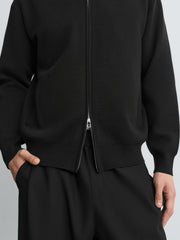 Men's Commuter Solid Jacket-Style Cardigan