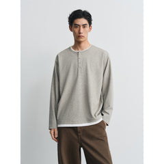 Men's Old Money Style Faux-Layer  T-Shirt