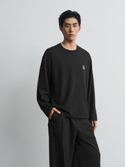 Men's Casual Embroidered Long-Sleeve T-shirt