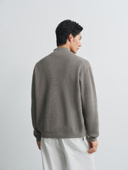 Men's Casual Stand-Collar Sweater Jacket