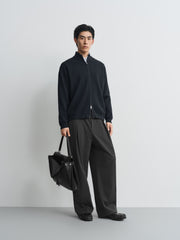 Men's Casual Stand-Collar Sweater Jacket