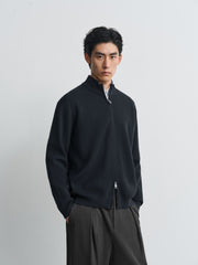 Men's Casual Stand-Collar Sweater Jacket