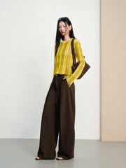 Women's Casual Modern Plaid Mesh Long-Sleeve Top
