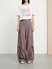 Women's Casual Straight-Leg Cargo Pants