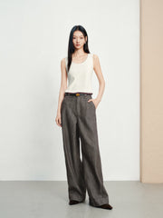 Women's Casual High-Waist  Curved-Leg Jeans