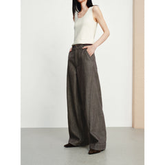 Women's Casual High-Waist  Curved-Leg Jeans