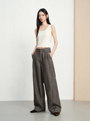 Women's Casual High-Waist  Curved-Leg Jeans