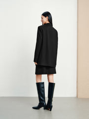 Women's casual double-breasted wool blazer