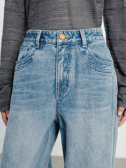 Women's Casual Flattering High-Rise Wide-Leg Jeans