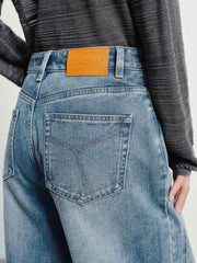 Women's Casual Flattering High-Rise Wide-Leg Jeans