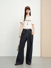 Women's Casual Flattering High-Rise Wide-Leg Jeans