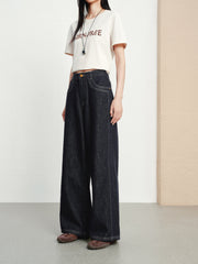 Women's Casual Flattering High-Rise Wide-Leg Jeans