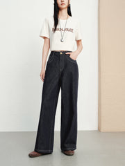 Women's Casual Flattering High-Rise Wide-Leg Jeans