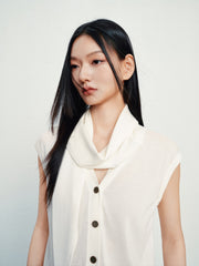 Women's Commuter Triacetate-Blend V-Neck Knit Vest