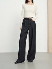 Women's Casual High-Rise Distressed Jeans