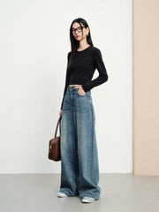 Women's Casual High-Rise Distressed Jeans