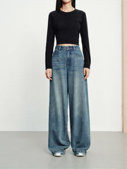 Women's Casual High-Rise Distressed Jeans