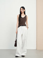 Women's Casual High-Rise White Jeans