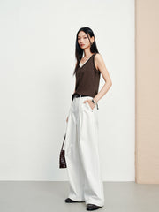 Women's Casual High-Rise White Jeans
