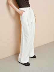 Women's Casual High-Rise White Jeans