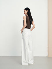 Women's Casual High-Rise White Jeans