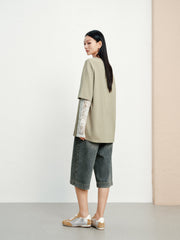 Women's Casual Lace-Spliced Long-Sleeve T-Shirt