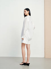 Women's casual lightweight sheer long-sleeve blouse
