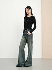 Women's Casual 4-Way Stretch Supermodel Flare Jeans