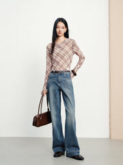 Women's Casual High-Stretch Straight-Leg Jeans