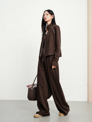 Women's Casual Tencel Flowing Sweatshirt Set