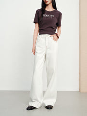 Women's Casual High-Rise Straight-Wide Leg Jeans