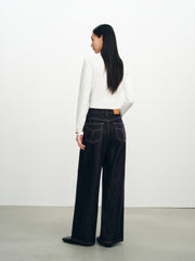 Women's Casual Flattering High-Rise Wide-Leg Jeans