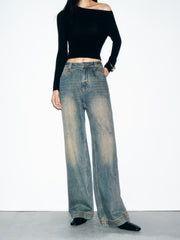 Women's Casual Sparkle Square-Crystal Jeans