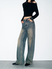 Women's Casual Sparkle Square-Crystal Jeans