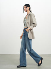 Women's Casual High-Stretch Straight-Leg Jeans