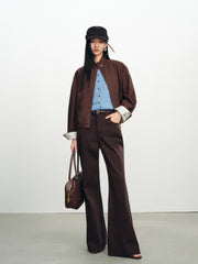 Women's Casual Brown Flare Jeans