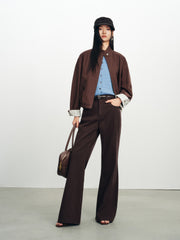 Women's Casual Brown Flare Jeans