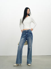 Women's Casual High-Rise Bootcut Jeans