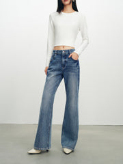 Women's Casual High-Rise Bootcut Jeans